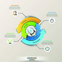 商务立体圆环图表图片