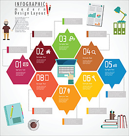 笔记本六边形图表图片