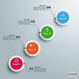 彩色立体圆环图表图片