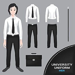公文包和校服图片