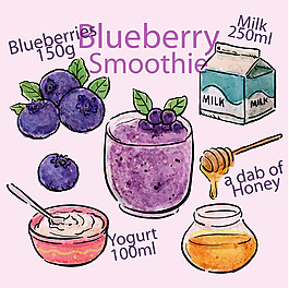 美味的蓝莓果浆