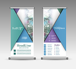 时尚商务几何展架