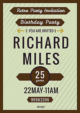 复古派对邀请函