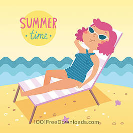 夏季时间矢量卡