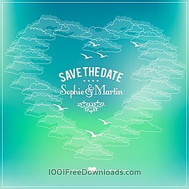 婚礼插画矢量图