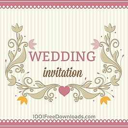 婚礼插画矢量图