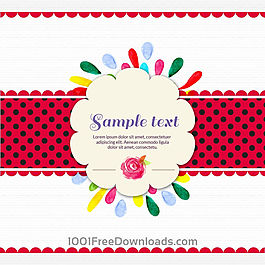 水彩抽象插图与标签