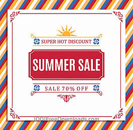 夏季销售抽象模糊背景。