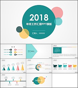 2018狗年工作总结汇报PPT