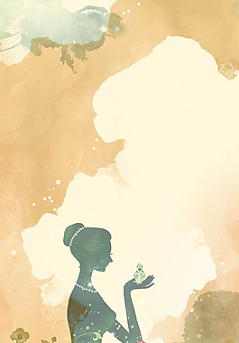 水彩妇女节H5背景