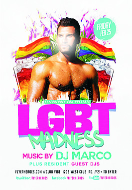 LGBT夜传单模板