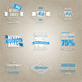 圣诞节促销标签