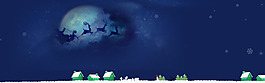 深蓝色圣诞节夜景banner