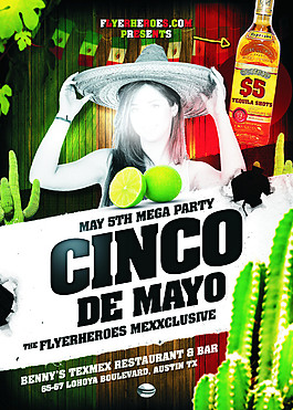 Cinco de Mayo传单模板