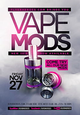 VAPE MODS传单模板