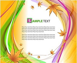 秋天的背景与枫叶