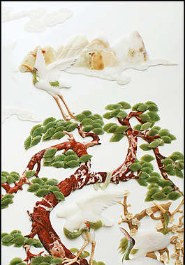 迎客松白鹤玄关