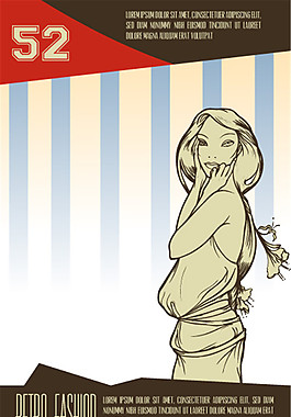 美丽女人插图图片