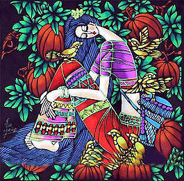 彩色女妖装饰画