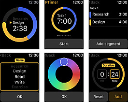 苹果手表定时器界面移动手机APP界面UI