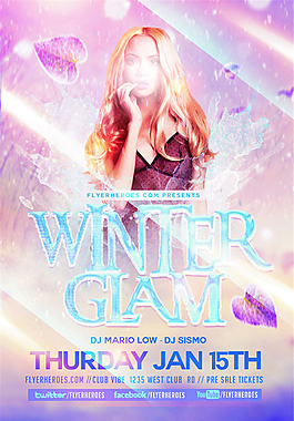 冬季华丽传单模板免费下载