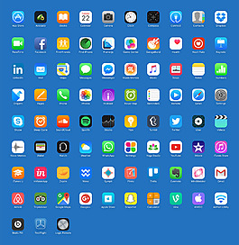 83 枚热门 iOS 应用图标