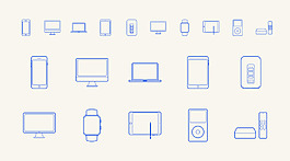 Apple 设备线性图标