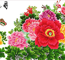 花开富贵牡丹争艳装饰画