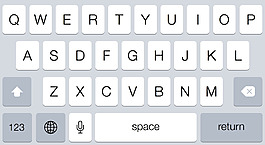 键盘iPhone6移动手机APP界面UI