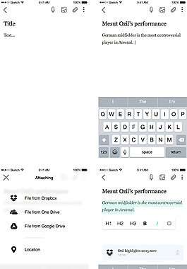 iOS备注应用程序移动手机APP界面UI