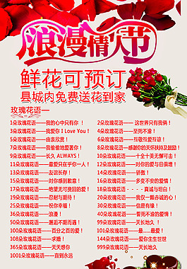 玫瑰花语海报