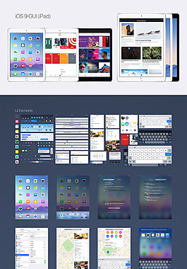 iOS9 iPad移动手机APP界面UI