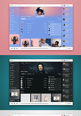 Spotify音乐移动手机APP界面UI