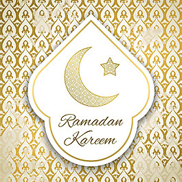 斋月节海报背景花纹图片