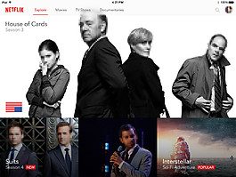 iPad的Netflix移动手机APP界面UI