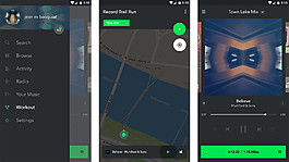 Spotify健身移动手机APP界面UI
