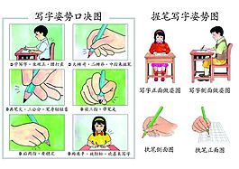 学生正确坐姿
