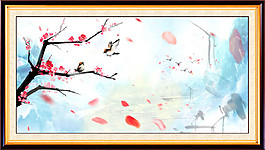 玫瑰花中堂画