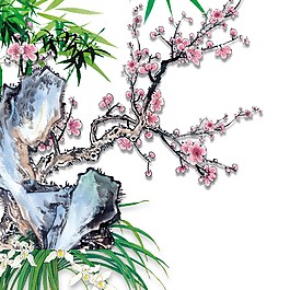 美丽桃花室内装饰图