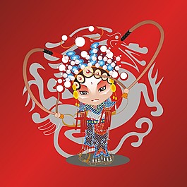卡通婚服炫彩喜庆装饰画