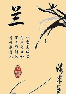空谷幽香孤芳自赏兰装饰画