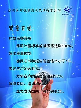 质量目标企业文化海报