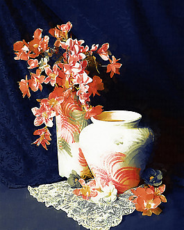 花瓶插花装饰画