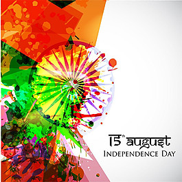 水彩墨迹印度海报设计图片