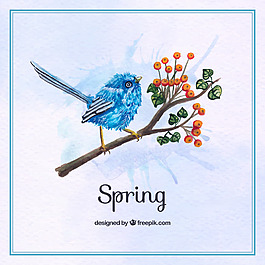 春季花鸟装饰图案