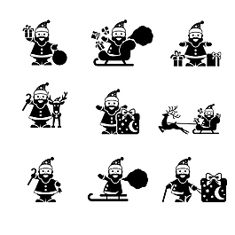 可爱圣诞老人icon图标