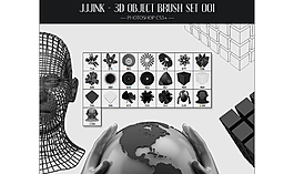创意的3D图形PS笔刷