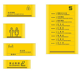 钣金烤漆型材楼层导视系统公共标识标志