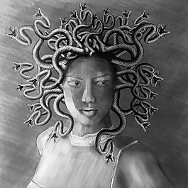 美杜莎的画