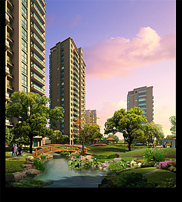 小区花园景观图
